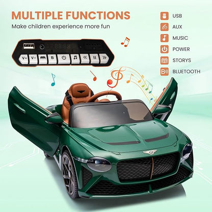 Hetoy Kids Ride On Car, Licensed Bentley Bacalar 12V Electric Vehicles w/Parent Remote Control 3 Speeds,