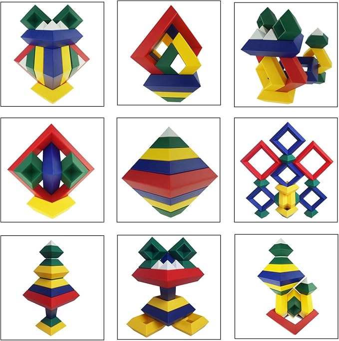 Pyramid Stacking Toy Building Blocks 3D Puzzle Brain Teasers 3 Year