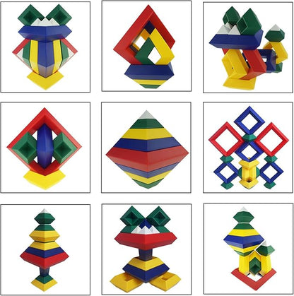 Pyramid Stacking Toy Building Blocks 3D Puzzle Brain Teasers 3 Year
