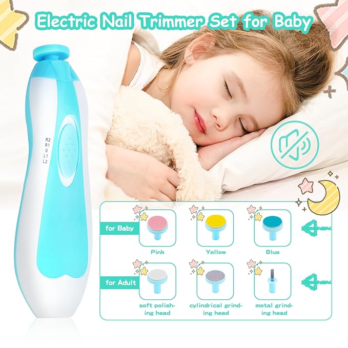 Baby Healthcare and Grooming Kit, 28 in 1 Portable Baby Essentials Kit Electric Nail Trimmer Set with Gas Relief Hair Brush Comb Nasal Aspirator for Newborn Boys Girls (Green)