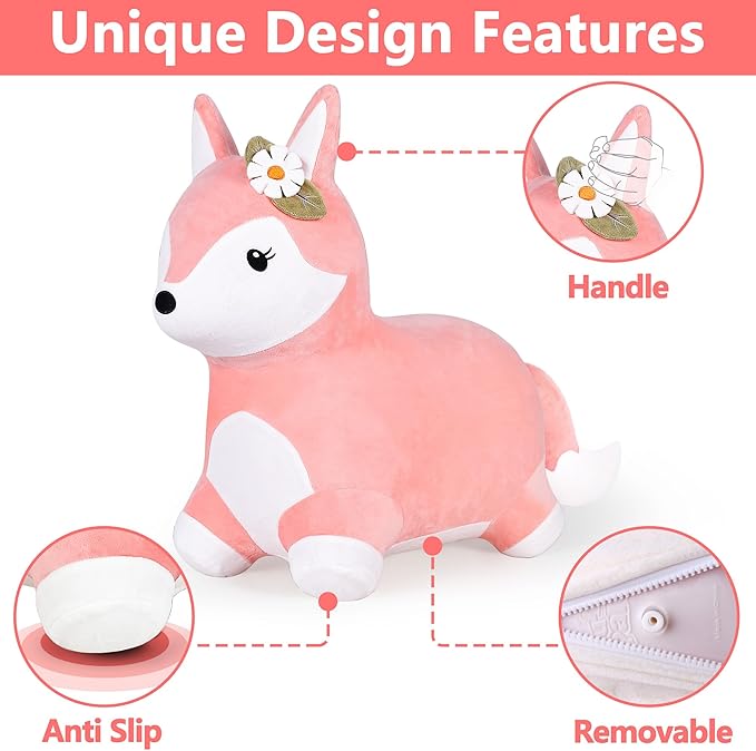 iPlay, iLearn Bouncy Pals Pink Fox Hopping Horse 18 24 2 3 4 5