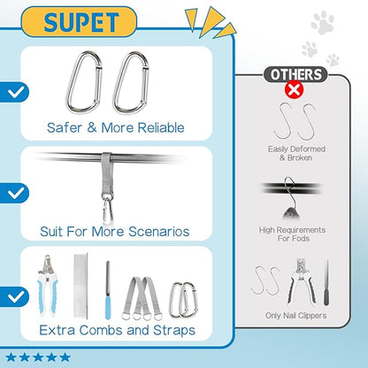 Supet Dog Grooming Hammock for Large Dogs, Relaxation Dog Sling for Nail Trimming, Restraint Hanging Harness for Clipping