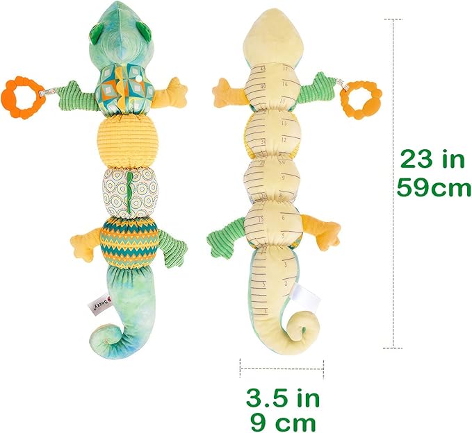 Infant Musical Stuffed Animal Toys, Activity Soft Sensory Toy with Baby Teething Toys 0 3 6 12