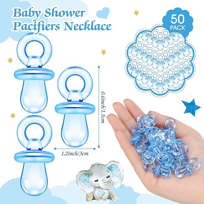 Thyle 51 Pcs Pacifier Hunt Baby Shower Games Include Baby 50 Acrylic