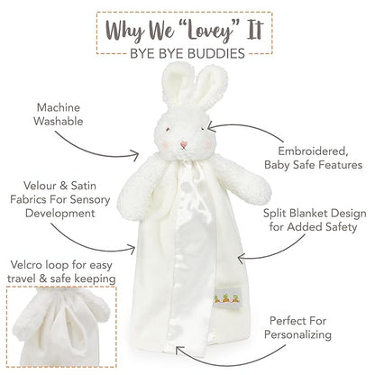 Bunnies By The Bay "Bun Bun Bunny" - 11 inch Stuffed Rabbit and Baby Blanket