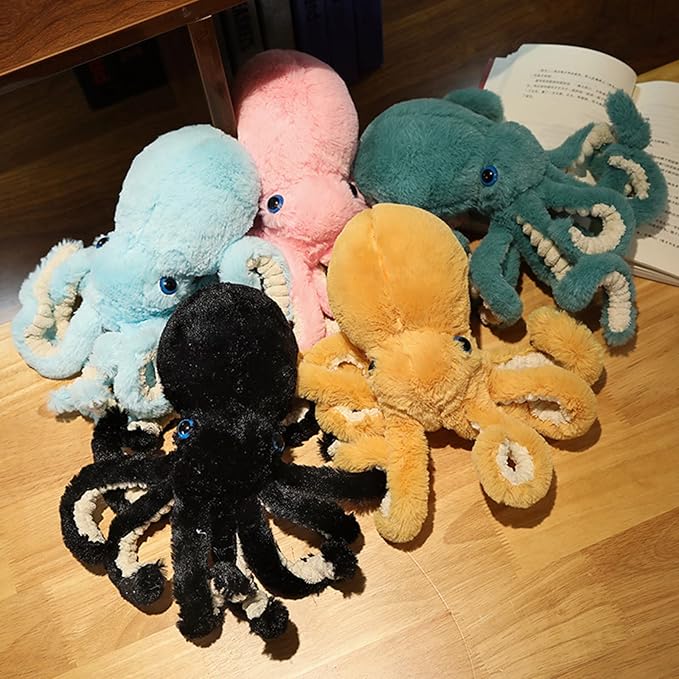 Octopus Stuffed Animals Octopus Plush Doll Toys Octopus Stuffed Toys Gift for Kids and Lovers for Birthday, Christmas (17.7-inch Black)