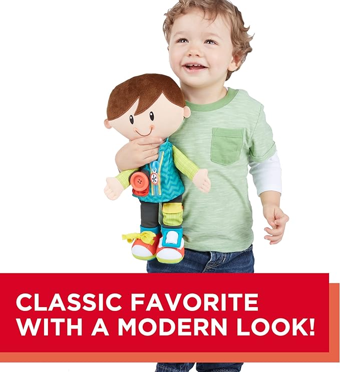 Playskool Dressy Kids Boy Activity Plush Stuffed Doll Toy 2 Years