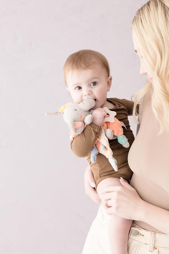 KoKo The Elephant Baby Activity Blanket with Taggies, Teething Star and Crinkly Ears