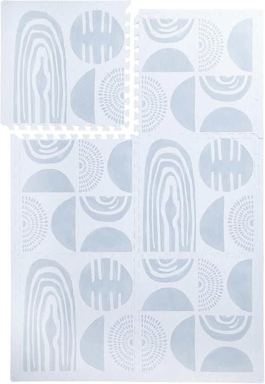 Super 1 Inch Thick Premium Quality Exercise & Baby Foam Play Mats - Expandable & Large Non-Toxic Odorless Floor Mat 6 Tiles 6x4ft -