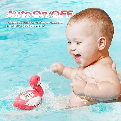 Doli Yearning Upgrade Flamingo Baby Bath Thermometer Toddlers Bath Temperature Thermometer Safety Floating Toy Bathtub Thermometer ℃/℉