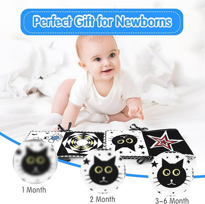 Baby Toys Black and White High Contrast Newborn Toys for 0-6, 6-12 Months