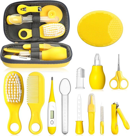 Baby Healthcare and Grooming Kit, Portable Baby Safety Care Set, Baby Essentials kit for Newborn(Yellow 13 in 1)