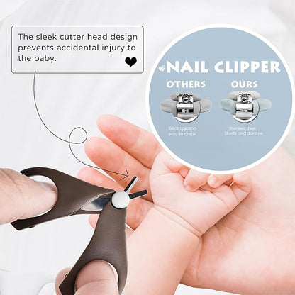 Baby nail clippers set, baby manicure set and pedicure set with cute case. Baby grooming gift set for newborns, infants and toddlers