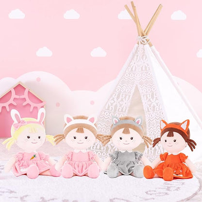 Onetoo Bunny Doll Plush Baby Doll Rabbit Doll First Baby Dress14