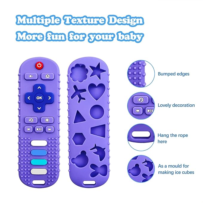 Baby Teething Toys, Food Grade Silicone Teether for Babies 3 6 12 18 Months