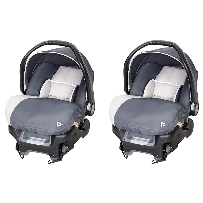 Baby Trend Infant and Toddler Double Stroller & 2 Car Seat Combo, 3 Pc Set, Magnolia - Portable and Lightweight Stroller Duo and Car Seat Travel System Tandem