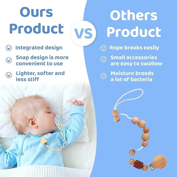 RTMOK 4pcs Silicone Setpacifier Clip"
