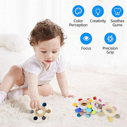 Baby Teething Toys Silicone Teethers BPA Free Silicone Rudder