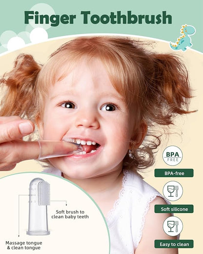 Lilian&Gema Baby Grooming Kit Newborn Boy, 15 in 1 Baby Safety Care Set, Portable Baby Healthcare Set with Baby Hair Brush and Comb, Baby Nail Kit, Nasal Aspirator, Perfect Gifts for Boys