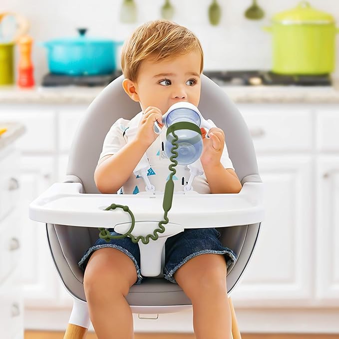 Silicone Toy Straps for Baby, Pacifier Holder Clip with Self-Adjusting Bayonet Chairs(5pcs)
