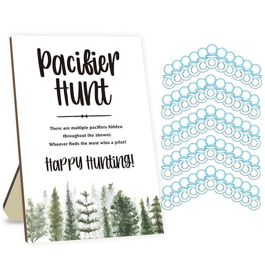 Baby Shower Party Games, Baby Pacifier Hunt 50 Blue
