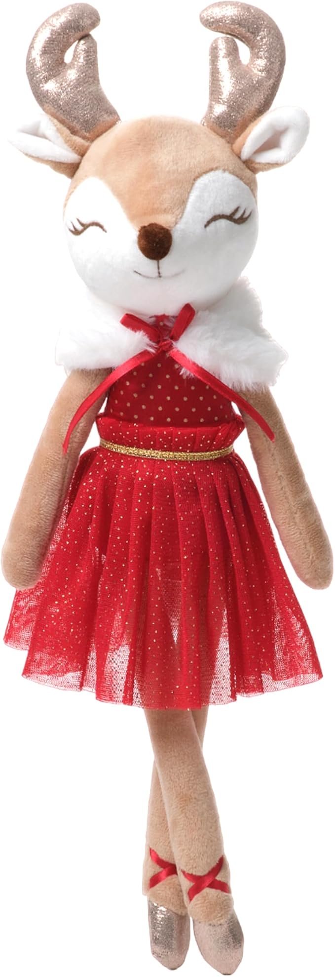Bearington Noella Plush Reindeer Ballerina Doll, 16.5 Inch