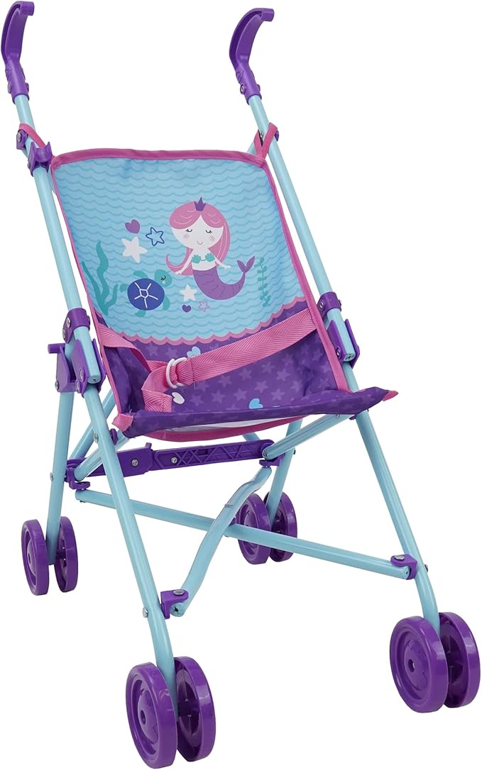 Crew Mermaid 21 Piece Set: Doll Stroll n Play & Care Set - includes Stroller, Car Seat 15 Piece 3+ (T818028)