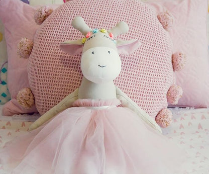 Ivy The Giraffe Plush Doll | Handmade Stuffed Animal for Baby, Little Girls 20 Inches
