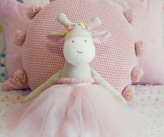 Ivy The Giraffe Plush Doll | Handmade Stuffed Animal for Baby, Little Girls 20 Inches