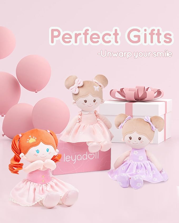 Soft Baby Doll Toys (16''), My First Baby Rag Doll for 1 Year-Old Girl Birthday Gift