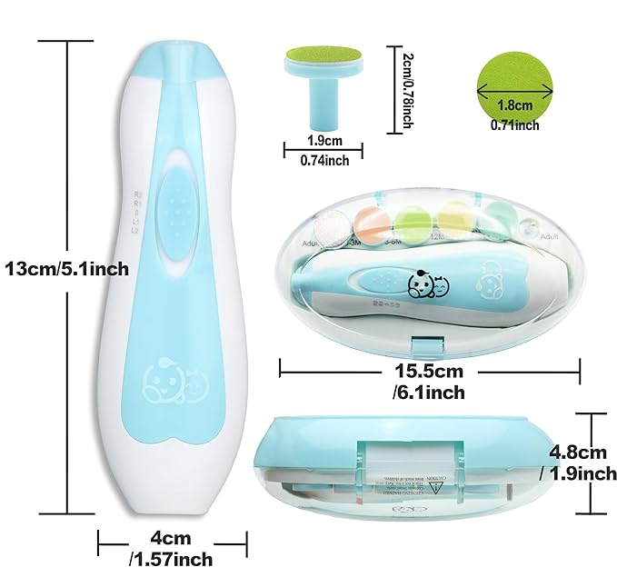 Royal Angels Baby Nail File, 21 in 1 Set with Labels 13 Replacement