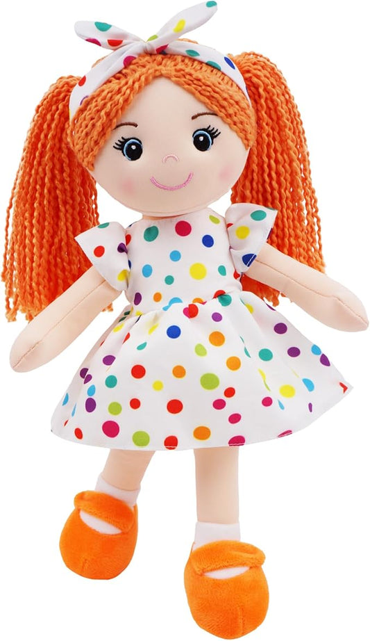 June Garden 14" Snuggle Cuties Bella - Soft Cuddly Plush Doll Gift for Girls