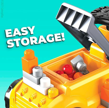 MEGA BLOKS First Builders Cat Toddler Building Blocks Toy Set, Build ‘n Play Ride-On with 11 Pieces and Storage 1+ Years