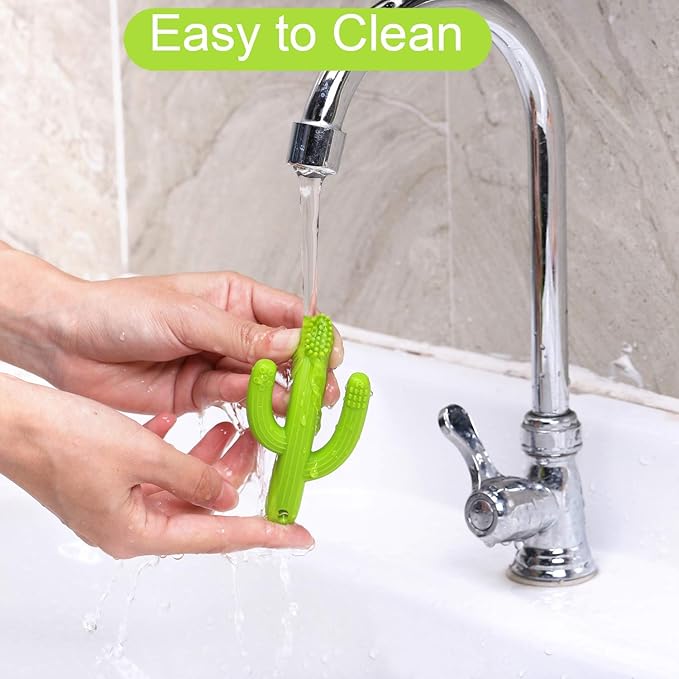 Cactus Teether, Baby Teething Toys for Babies 0-6 Months 6-12 Months