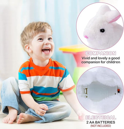 Hopping Bunny Toys for Kids Interactive Electronic Bunny Plush Toy 3-8 Year 7'')