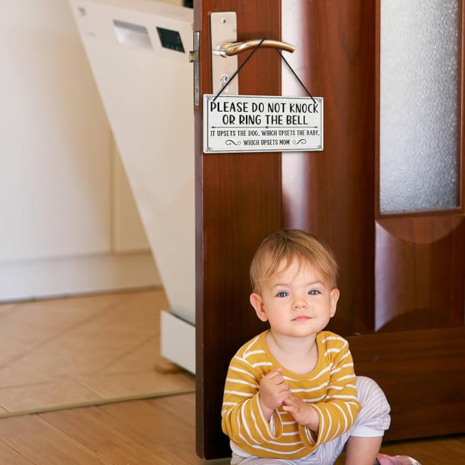 Putuo Decor Do Not Ring Doorbell Sign Baby Sleeping