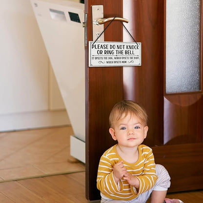 Putuo Decor Do Not Ring Doorbell Sign Baby Sleeping