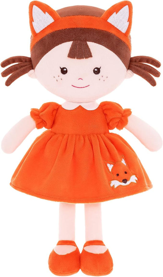 Onetoo First Baby Doll Plush Rag Doll Sleeping Cuddle Buddy Dress14（Milly Series）