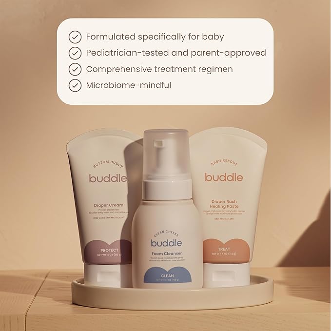 Diaper Rash System - Foaming Cleanser, Diaper Rash Paste & Diaper Cream Bundle 3 pc