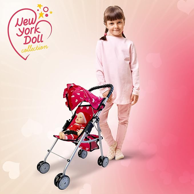 Baby Doll Accessories Set - 3-1 Baby Doll Furniture Set with Baby Doll Stroller, Baby Doll Crib 18” Doll 18" Dolls