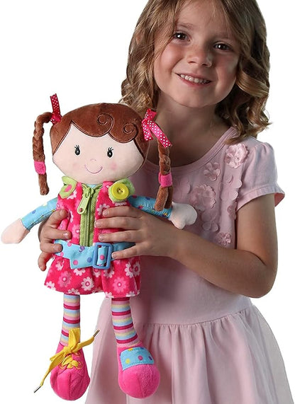 Sugar Snap Plush Learn to Dress Doll for Toddlers - 15" 2 Year