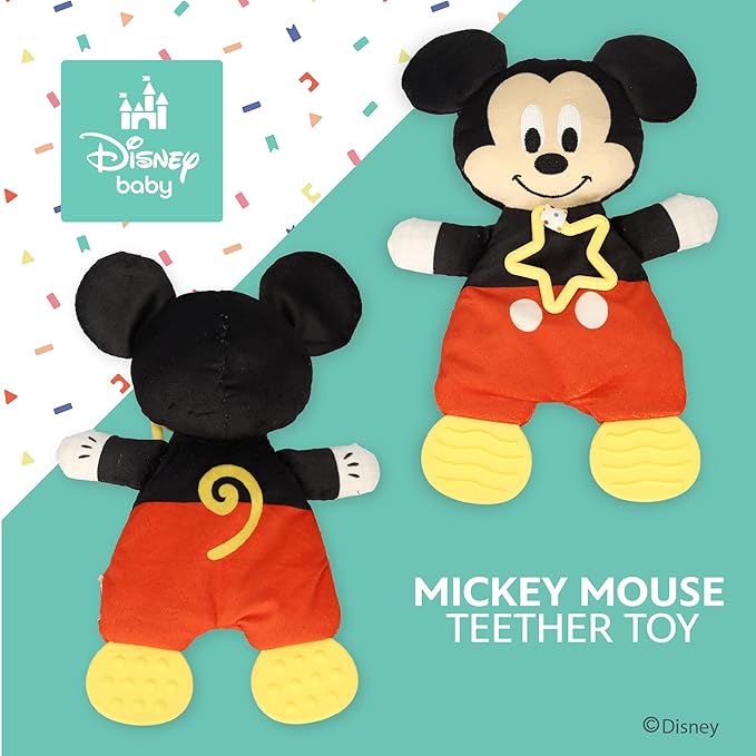 Kids Preferred Disney Baby Mickey Mouse Plush and Sensory Crinkle 10 inches