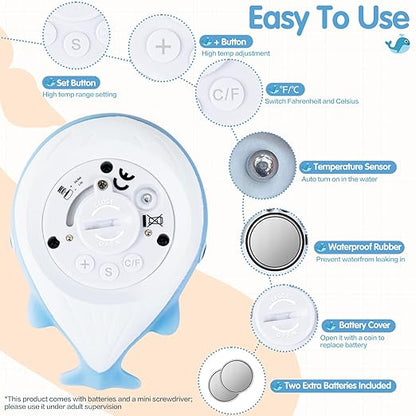 Baby Bath Thermometer, Whale Bath Thermometer Baby Safety