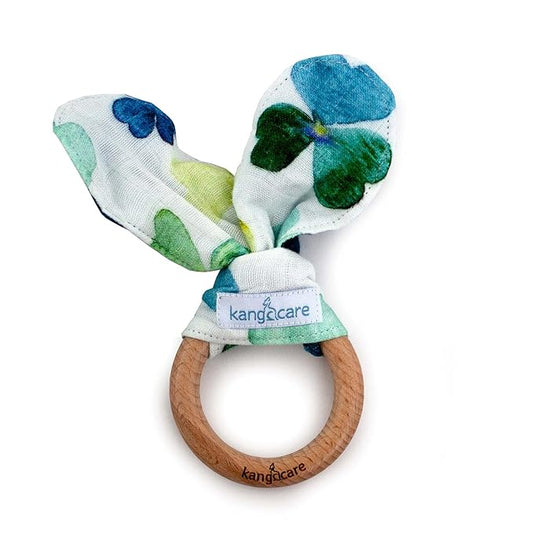 Kanga Care Baby Soft Muslin Sensory Crinkle Bunny Ear Wood