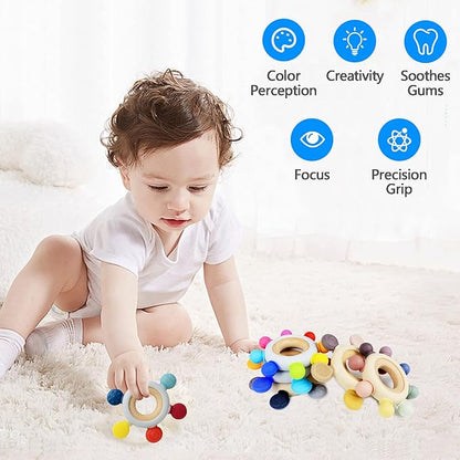 Baby Teething Toys Silicone Teethers BPA Free Silicone Rudder