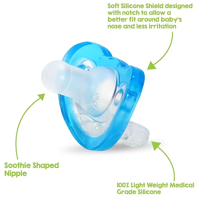 RaZbaby JollyPop Newborn Pacifier 0-3 Months - Soft, BPA-Free Silicone 2