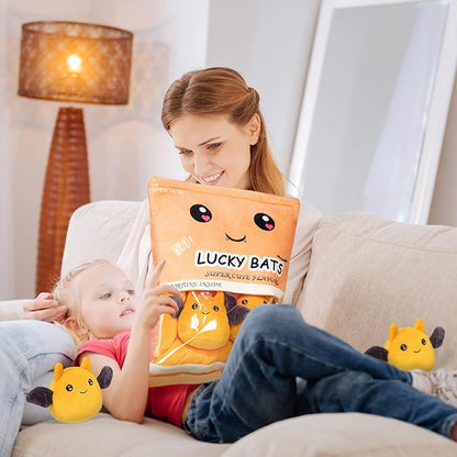 REFAHB Lucky Bat Plush Toy, Removable Stuffed Animal Plush Dolls (5pcs a