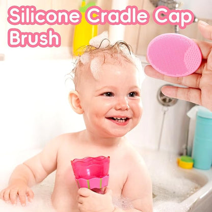 Baby Grooming Kit, Infant Safety Care Set with Hair Brush Comb Nail Clipper Nasal Aspirator,Baby Essentials Kit for Newborn Girls Boys (Pink)