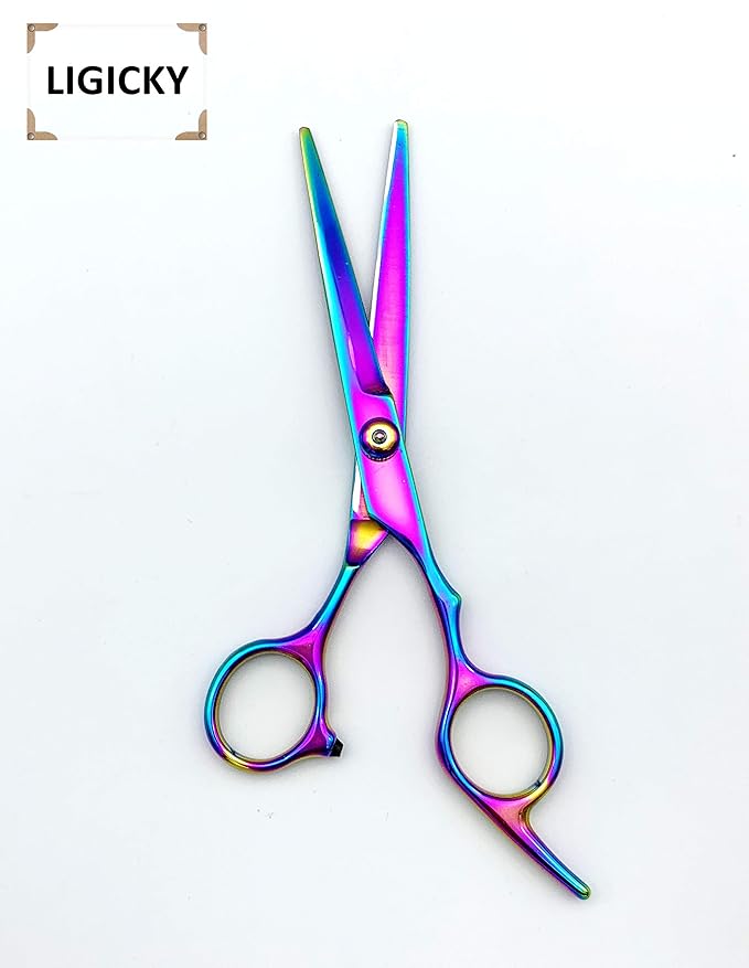 LIGICKY Hair Cutting Scissors Kit Professional Stainless Steel Hairdressing Scissors Set Hair thinning Shears Bang Hair Scissor for Kids/Salon/Home