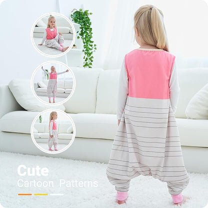 Infant Toddler Sleeping Bag, Baby Sleeping Sack Sleeveless 4 Season 1-3T, Flamingo